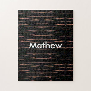 Einfache Monogramm fügen Sie den Namen Mann minima Puzzle