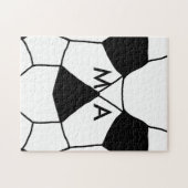 Einfache Monogramm fügen Sie den Namen Mann minima Puzzle (Horizontal)