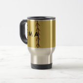 Einfache Monogramm fügen Sie den Namen Mann minima Reisebecher (Vorderseite Links)