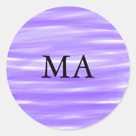 Einfache Monogramm fügen Sie den Namen Mann minima Runder Aufkleber (Vorderseite)