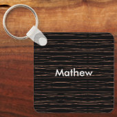 Einfache Monogramm fügen Sie den Namen Mann minima Schlüsselanhänger (Vorderseite)