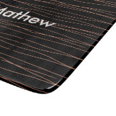 Einfache Monogramm fügen Sie den Namen Mann minima Schneidebrett (Ecke)