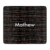 Einfache Monogramm fügen Sie den Namen Mann minima Schneidebrett (Vorderseite)