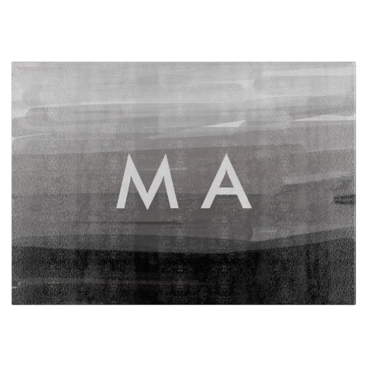 Einfache Monogramm fügen Sie den Namen Mann minima Schneidebrett (Vorderseite)