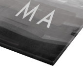 Einfache Monogramm fügen Sie den Namen Mann minima Schneidebrett (Ecke)