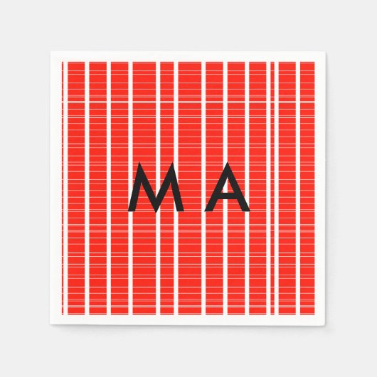 Einfache Monogramm fügen Sie den Namen Mann minima Serviette (Vorderseite)