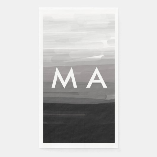 Einfache Monogramm fügen Sie den Namen Mann minima Serviette (Vorderseite)