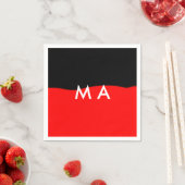 Einfache Monogramm fügen Sie den Namen Mann minima Serviette (Beispiel)