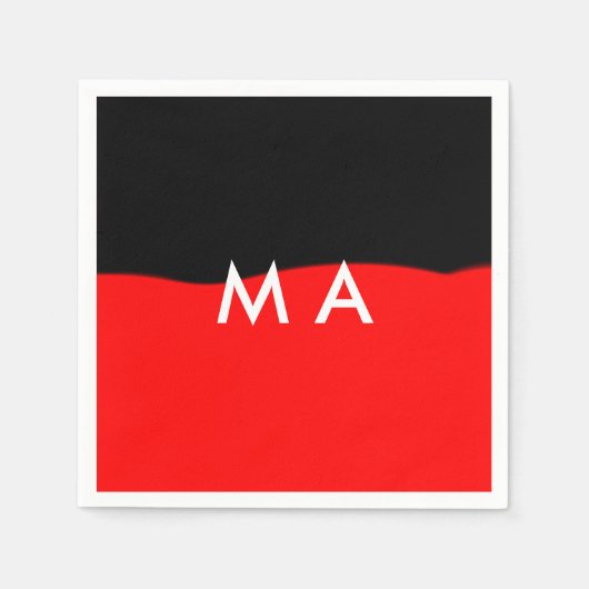 Einfache Monogramm fügen Sie den Namen Mann minima Serviette (Vorderseite)