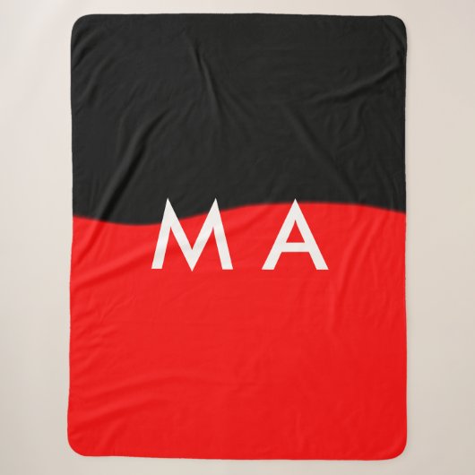 Einfache Monogramm fügen Sie den Namen Mann minima Sherpadecke (Vorderseite)