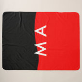 Einfache Monogramm fügen Sie den Namen Mann minima Sherpadecke (Vorderseite (Horizontal))