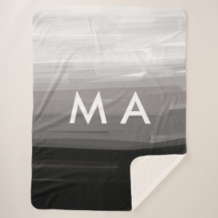 Einfache Monogramm fügen Sie den Namen Mann minima Sherpadecke