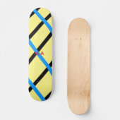 Einfache Monogramm fügen Sie den Namen Mann minima Skateboard (Vorderseite)