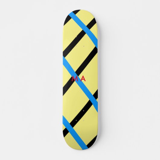 Einfache Monogramm fügen Sie den Namen Mann minima Skateboard (Vorne)
