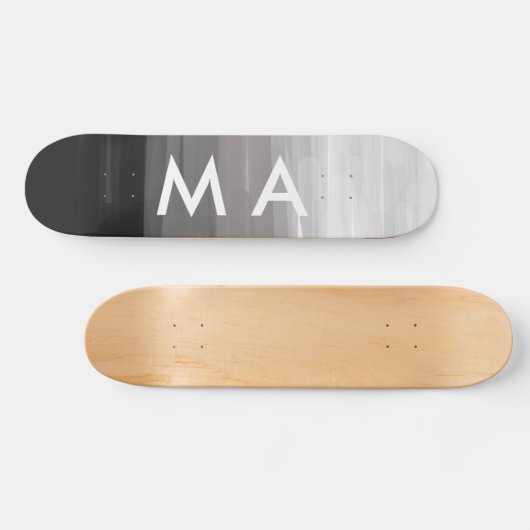 Einfache Monogramm fügen Sie den Namen Mann minima Skateboard (Horizontal)