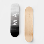 Einfache Monogramm fügen Sie den Namen Mann minima Skateboard (Vorderseite)