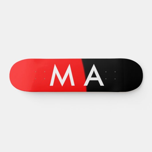 Einfache Monogramm fügen Sie den Namen Mann minima Skateboard (Horizontal)