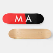 Einfache Monogramm fügen Sie den Namen Mann minima Skateboard (Horizontal)