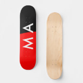Einfache Monogramm fügen Sie den Namen Mann minima Skateboard (Vorderseite)