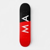 Einfache Monogramm fügen Sie den Namen Mann minima Skateboard (Vorne)