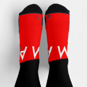 Einfache Monogramm fügen Sie den Namen Mann minima Socken (Oben)