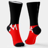 Einfache Monogramm fügen Sie den Namen Mann minima Socken (Gewinkelt)