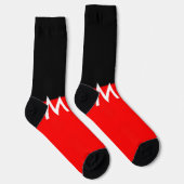 Einfache Monogramm fügen Sie den Namen Mann minima Socken (Rechts)