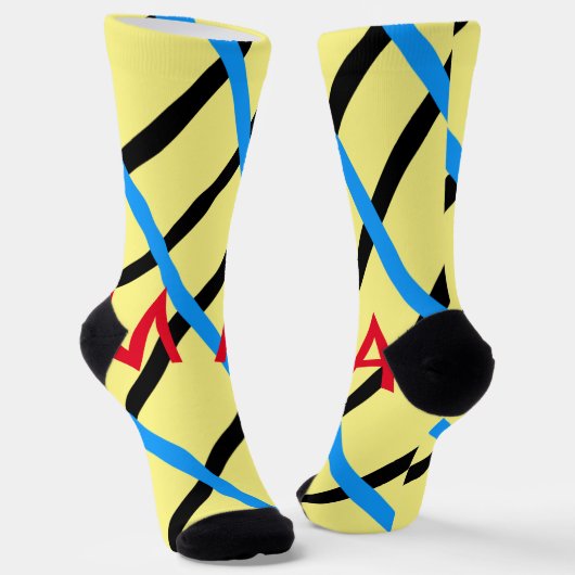 Einfache Monogramm fügen Sie den Namen Mann minima Socken (Gewinkelt)