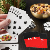 Einfache Monogramm fügen Sie den Namen Mann minima Spielkarten (In Situ)