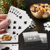 Einfache Monogramm fügen Sie den Namen Mann minima Spielkarten (In Situ)