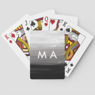 Einfache Monogramm fügen Sie den Namen Mann minima Spielkarten