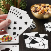 Einfache Monogramm fügen Sie den Namen Mann minima Spielkarten (In Situ)