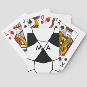 Einfache Monogramm fügen Sie den Namen Mann minima Spielkarten