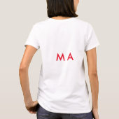 Einfache Monogramm fügen Sie den Namen Mann minima T-Shirt (Rückseite)