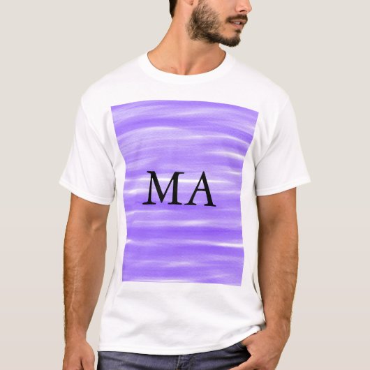 Einfache Monogramm fügen Sie den Namen Mann minima T-Shirt (Vorderseite)