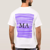 Einfache Monogramm fügen Sie den Namen Mann minima T-Shirt (Rückseite)