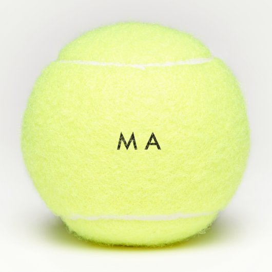 Einfache Monogramm fügen Sie den Namen Mann minima Tennisbälle (Vorderseite)