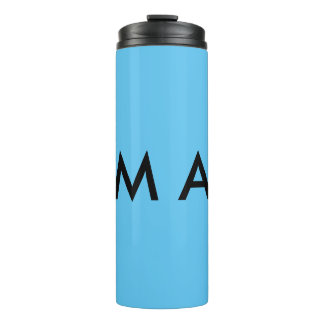 Einfache Monogramm fügen Sie den Namen Mann minima Thermosbecher