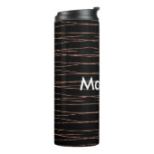 Einfache Monogramm fügen Sie den Namen Mann minima Thermosbecher (Nach links gedreht)