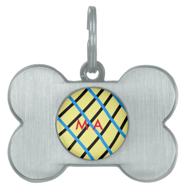 Einfache Monogramm fügen Sie den Namen Mann minima Tiermarke (Vorderseite)