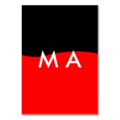 Einfache Monogramm fügen Sie den Namen Mann minima Tischnummer (Rückseite)