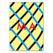 Einfache Monogramm fügen Sie den Namen Mann minima Tischnummer (Rückseite)