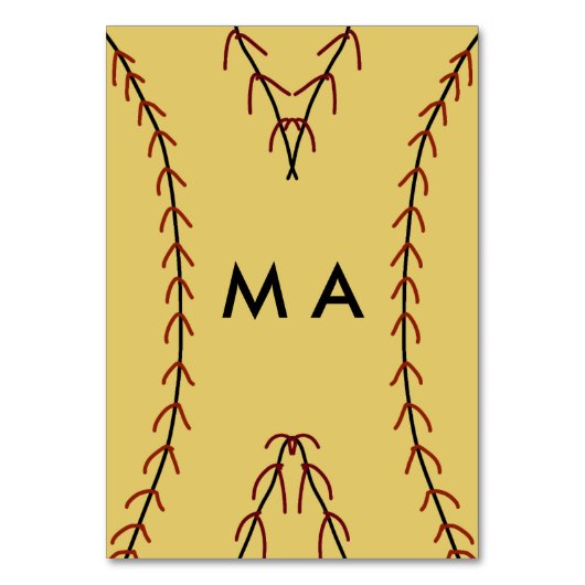 Einfache Monogramm fügen Sie den Namen Mann minima Tischnummer (Vorderseite)