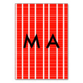 Einfache Monogramm fügen Sie den Namen Mann minima Tischnummer (Rückseite)