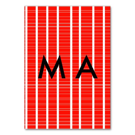 Einfache Monogramm fügen Sie den Namen Mann minima Tischnummer (Vorderseite)