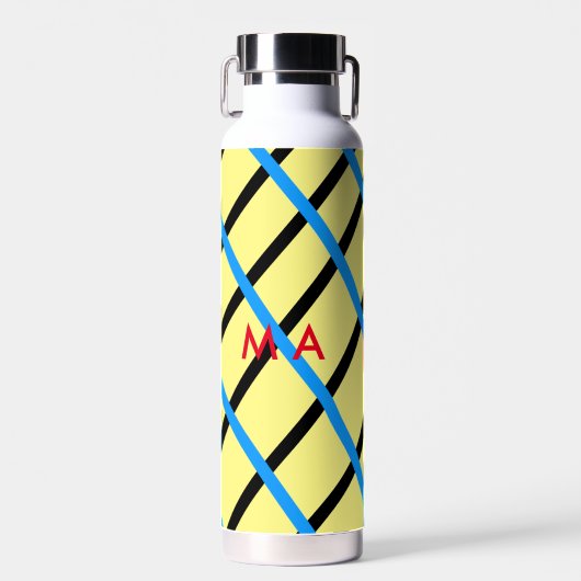 Einfache Monogramm fügen Sie den Namen Mann minima Trinkflasche (Vorne)