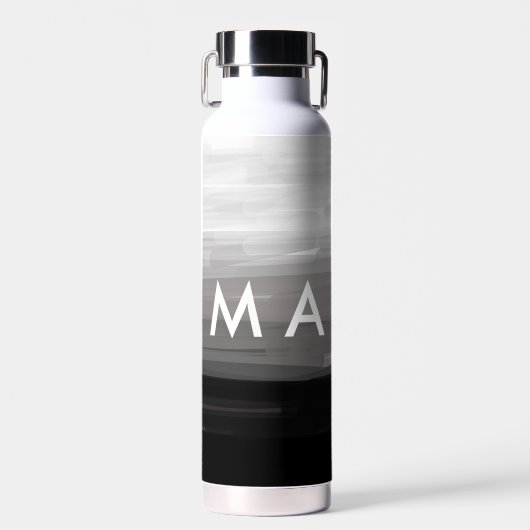 Einfache Monogramm fügen Sie den Namen Mann minima Trinkflasche (Vorne)