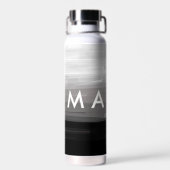 Einfache Monogramm fügen Sie den Namen Mann minima Trinkflasche (Rückseite)