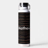 Einfache Monogramm fügen Sie den Namen Mann minima Trinkflasche (Rückseite)
