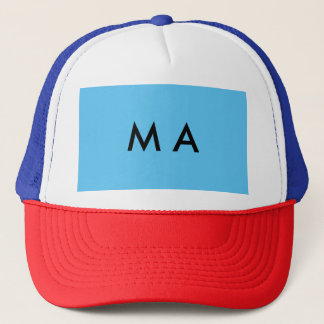 Einfache Monogramm fügen Sie den Namen Mann minima Truckerkappe